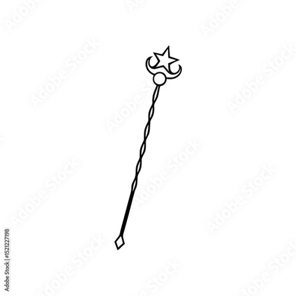 Obraz wizard staff on white background  .svg