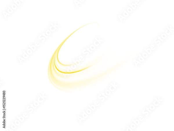 Fototapeta PNG glowing yellow line with sparkle and glitter explosion on transparent background, light flare and dust magic trail shining in festive atmosphere PNG.

