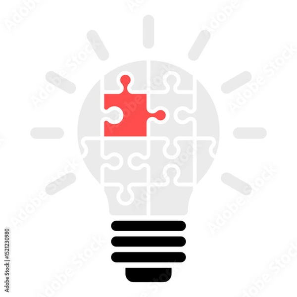 Fototapeta Light bulb icon isolated on white background