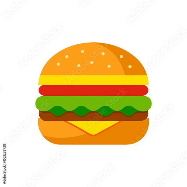 Obraz hamburger on white background  .svg