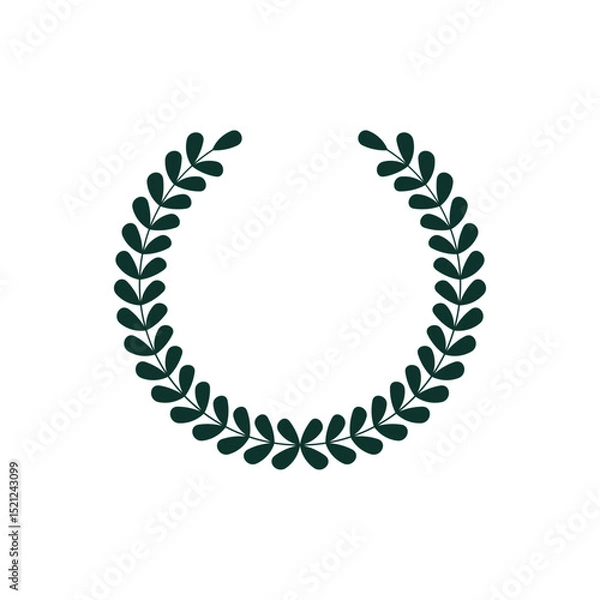 Obraz Laurel wreaths and branches with leaves. Vector design