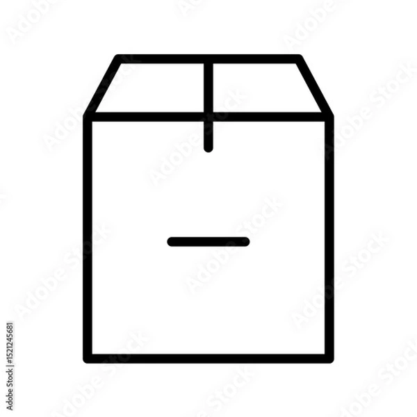 Fototapeta Box Vector Outline Icon.  Shipping symbol.