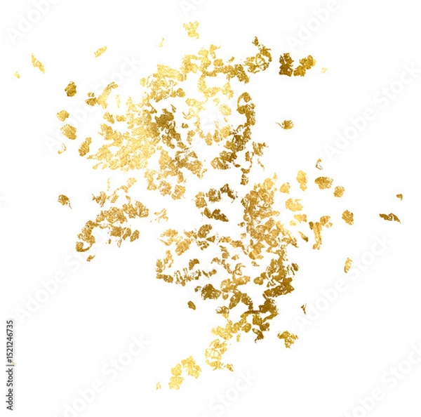 Obraz Gold glitter gradient stack. Golden celebration element. Gold glitter swatch shiny stroke shape, luxury party element PNG.  Gold glitter. Golden sparkle confetti. Shiny glittering dust.