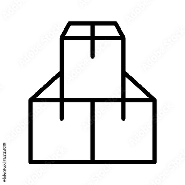 Fototapeta Box Vector Outline Icon.  Shipping symbol.