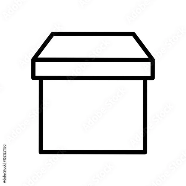 Fototapeta Box Vector Outline Icon.  Shipping symbol.