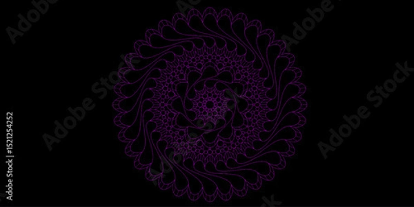 Fototapeta abstract background with spiral. Abstract purple tiles design 