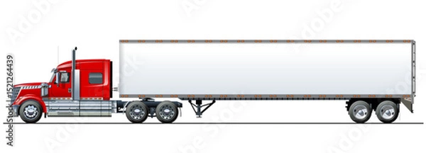 Obraz Vector truck template isolated on white