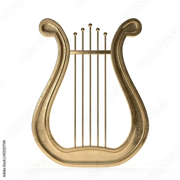 Fototapeta ancient lyre 3d rendering