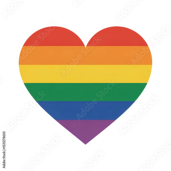 Obraz Rainbow Heart  Showing A Symbol of Pride, Love, and LGBTQ+ Acceptance