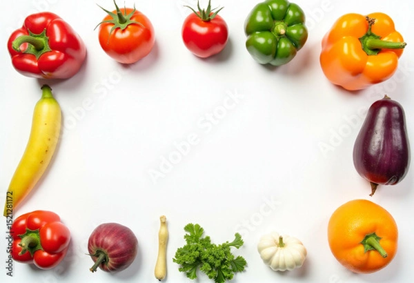 Fototapeta Red and Orange Vegetable Composition