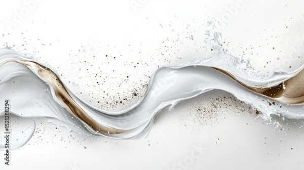 Obraz Fluid abstract art design studio digital artwork bright environment close-up minimalist concept