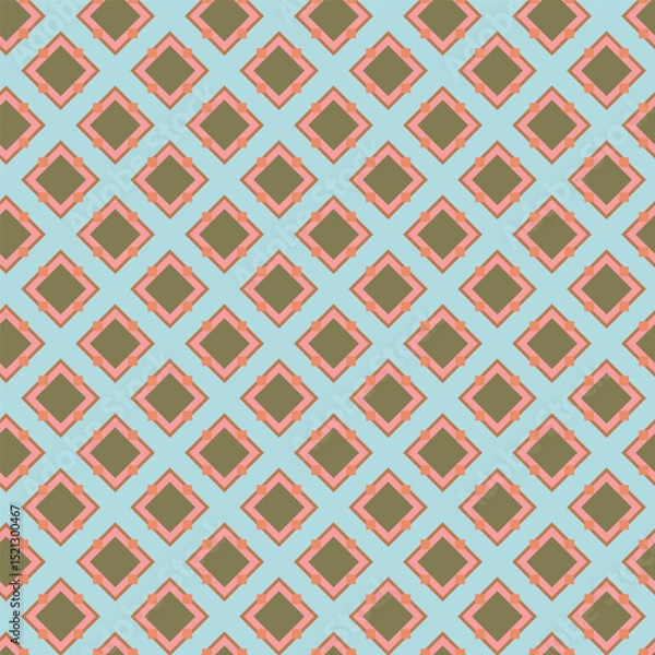 Obraz Abstract geometric background. Vintage vector seamless pattern. Retro repeat ornament wallpaper. Vintage colored fashion allover print