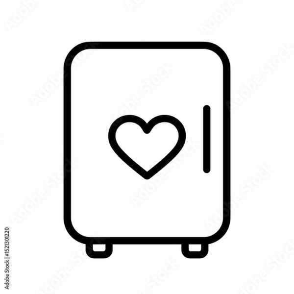 Obraz Skincare fridge outline icon