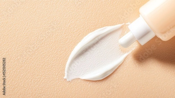 Obraz A macro shot of white sunscreen lotion