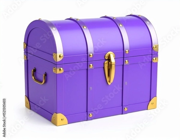Obraz treasure chest isolated on white