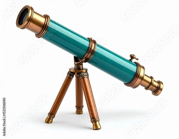 Obraz telescope on a white background