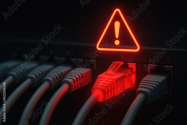 Fototapeta Network Error and Internet Connectivity Issue