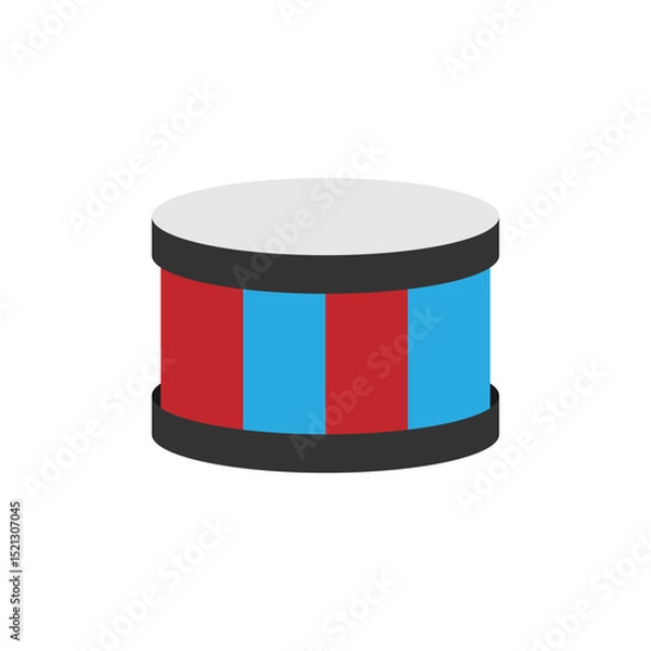 Fototapeta Vector illustration of an Drum isolated on a white background