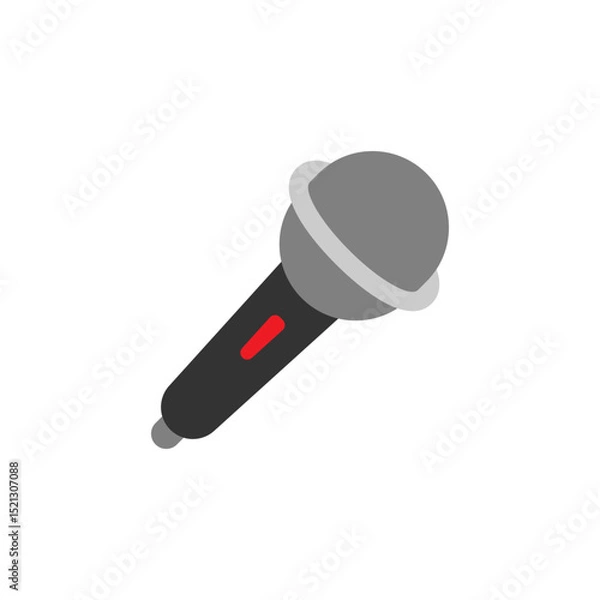 Fototapeta Vector illustration of an Microphone isolated on a white background