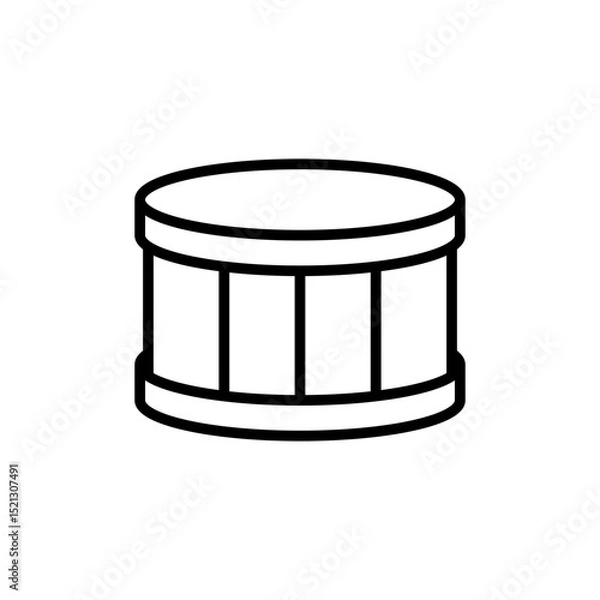 Fototapeta Vector illustration of an Drum isolated on a white background