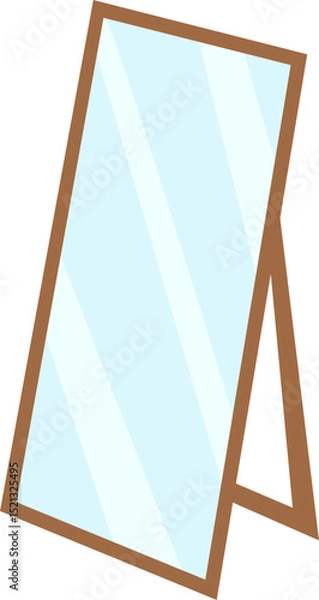 Fototapeta standing mirror illustration