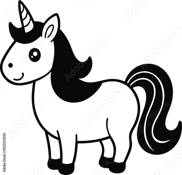 Fototapeta vector illustration of a horse