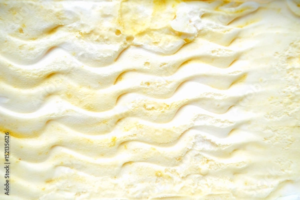 Fototapeta A box of ice cream with mango jam