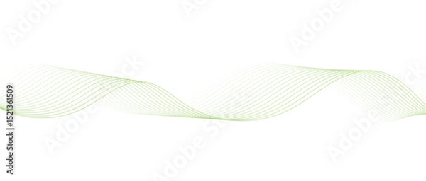 Fototapeta Abstract wave lines in color gradient on minimalist background. Futuristic and dynamic look, perfect for tech, digital, and modern design projects.