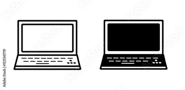 Fototapeta Laptop icon vector.  Devices icon set, computer sign and symbol, Devices icon, vector illustration
