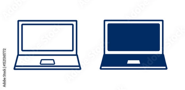 Fototapeta Laptop icon vector.  Devices icon set, computer sign and symbol, Devices icon, vector illustration

