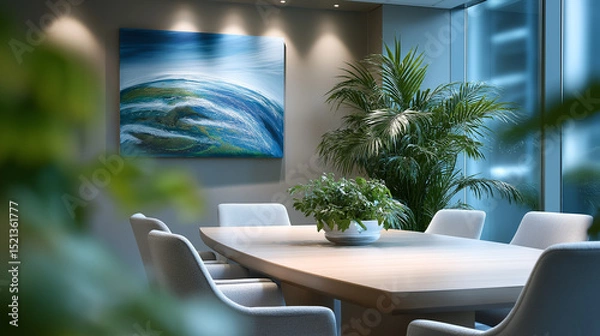 Fototapeta Symbol of Purpose: Child's Drawing in Boardroom
