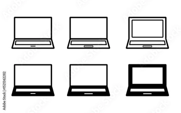 Fototapeta Laptop icon vector.  Devices icon set, computer sign and symbol, Devices icon, vector illustration
