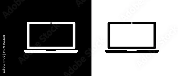 Fototapeta Laptop icon vector. computer sign and symbol, Devices icon, vector illustration
