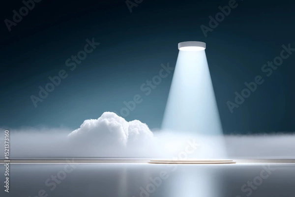 Fototapeta Ethereal light shines, creating mystical and peaceful mood