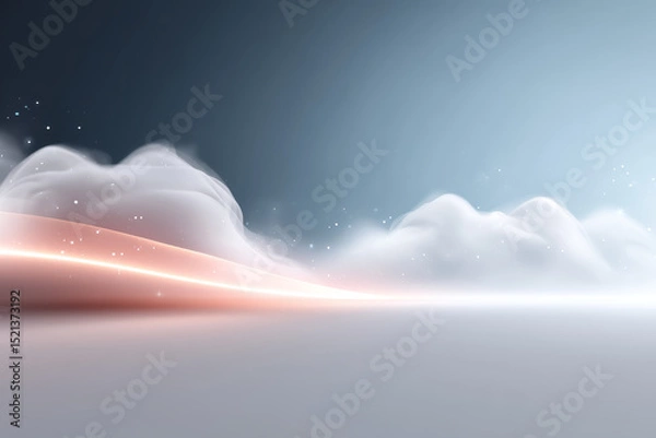 Fototapeta Glowing mist emanates an ethereal aura of peace and tranquility