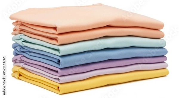 Fototapeta stack of colorful clothes
