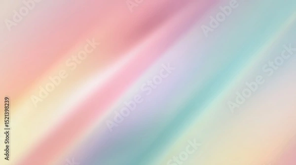 Fototapeta Soft, abstract gradient with pastel colors blending harmoniously, creating a tranquil and dreamy atmosphere.