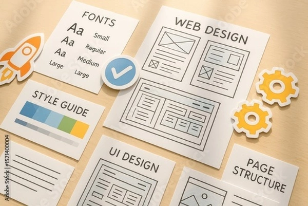 Obraz Web design style guide ui ux development process