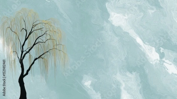 Fototapeta Elegant Weeping Willow Tree