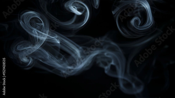 Obraz Swirling steam in monochrome, an abstract dance of light and shadow