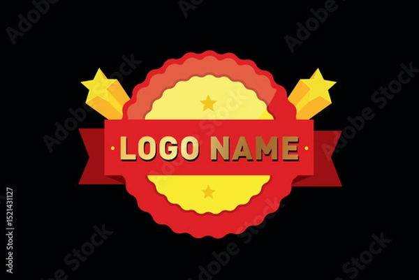 Obraz Award Design, Bright medal for best employee. Prize mile trophy, achievement award to winner in competition. Motivation, leadership and success. Realistic isometric vector illustration