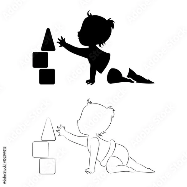 Fototapeta Baby logo element.