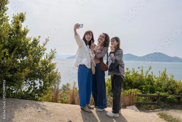 Obraz 友人と旅をする女性たち