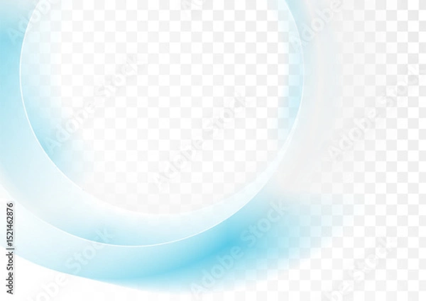 Obraz Light blue and white smooth glossy circles abstract geometric background. Vector soft ring on checkered backdrop, futuristic tech design