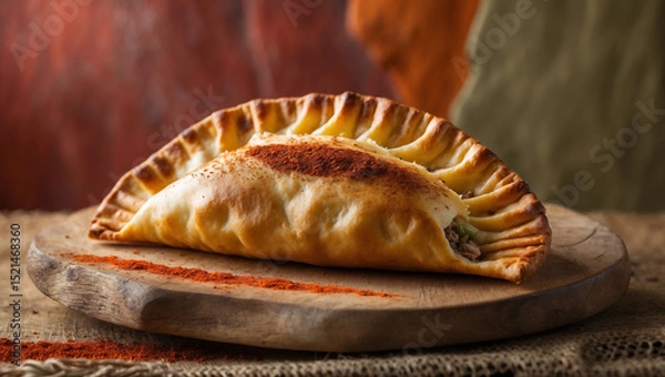 Fototapeta An Argentinian empanada with beef filling