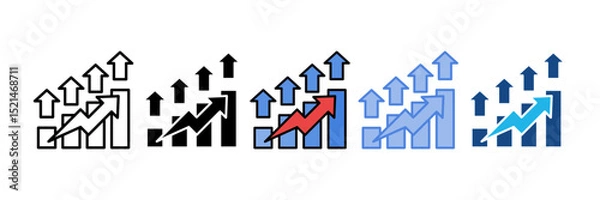 Fototapeta Arrow Up Icon Element For Design
