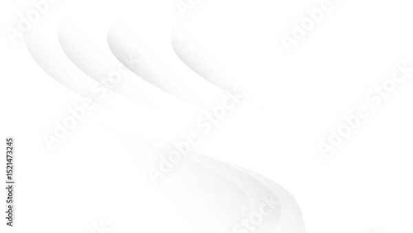 Fototapeta Abstract white and gray color, modern design stripes background with curve lines. Vector illustration.