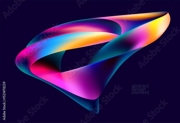 Obraz Abstract background of fluid iridescent shape. Colorful liquid vector wallpaper.
