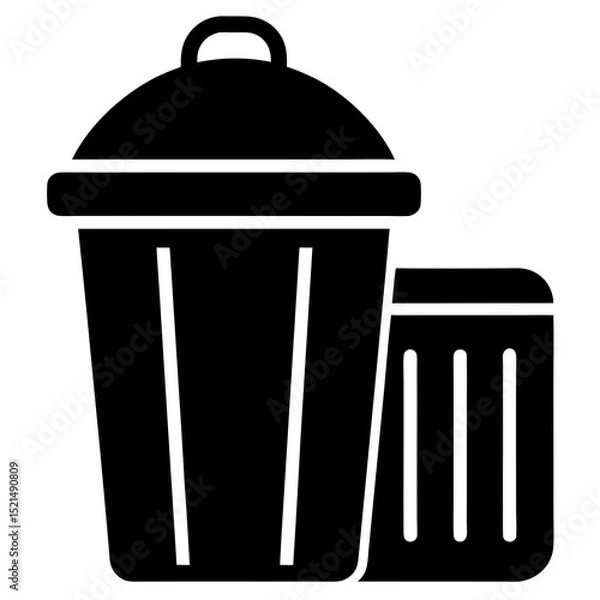 Fototapeta trash can icon vector