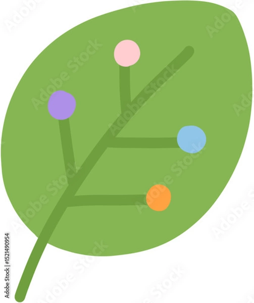 Obraz cute green leaf isolated on white background